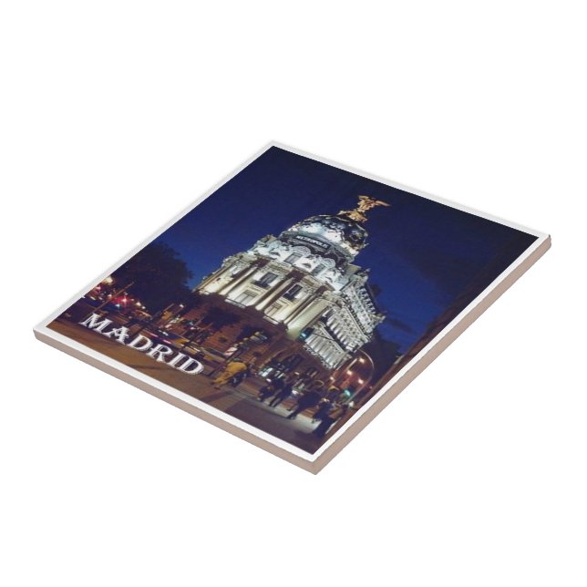 zES093 MADRID City, Spain, Ceramic Tile (Side)