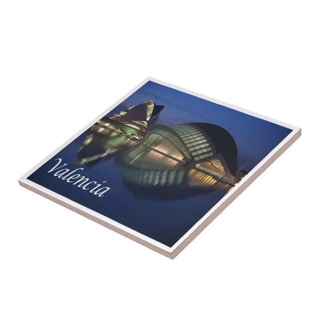 zES100 VALENCIA panorama, Spain, Ceramic Tile (Side)