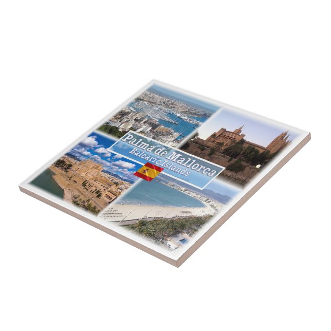 zES107 MALLORCA PALMA, Balearic Islands, Ceramic Tile (Side)