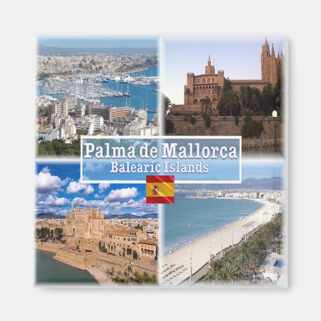 zES107 MALLORCA PALMA, Balearic Islands, Fridge Magnet (Front)