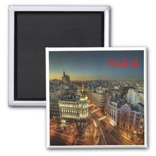 zES118 MADRID City Spain Europe Fridge Magnet