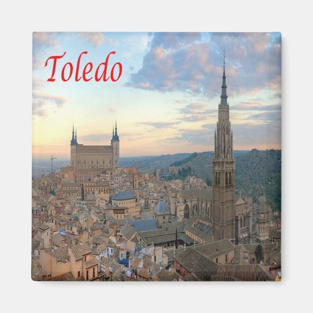 zES149 TOLEDO panorama, Spain, Fridge Magnet (Front)