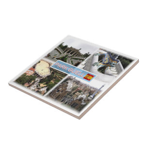 zES153 BARCELONA Park Guell, Catalonia, Ceramic Tile