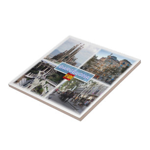 zES155 BARCELONA Sagrada Familia Casa Batllo, Ceramic Tile