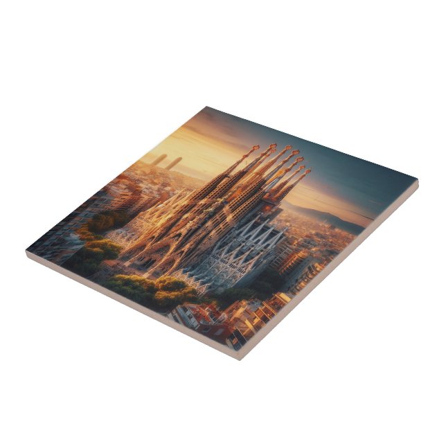 zESa13 BARCELONA Basilica Sagrada Familia, Ceramic Tile (Side)