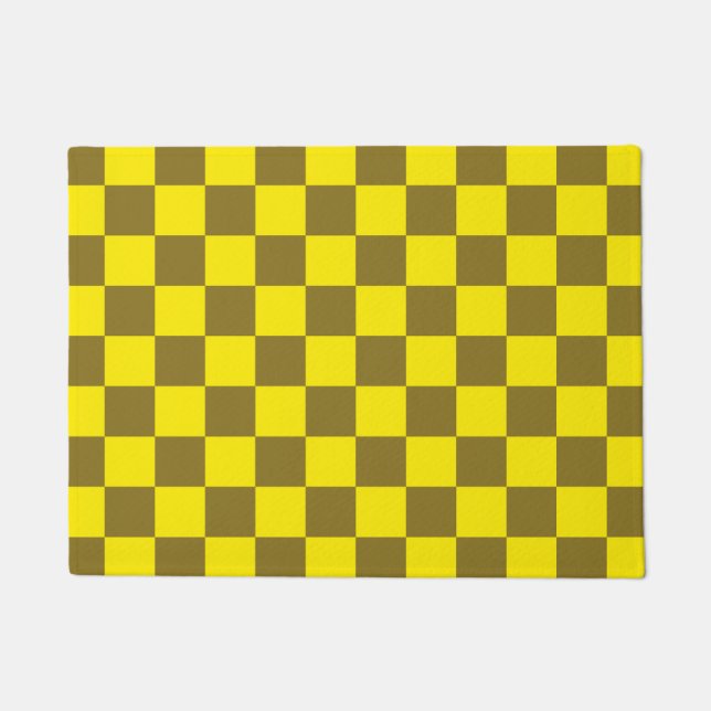 Zest and Acid Checkerboard Doormat (Front)