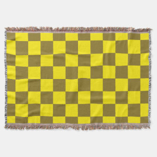 Zest and Acid Checkerboard Throw Blanket