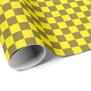 Zest and Acid Checkerboard Wrapping Paper