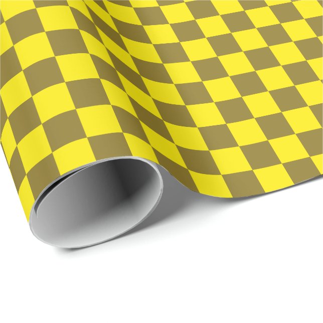 Zest and Acid Checkerboard Wrapping Paper (Roll Corner)