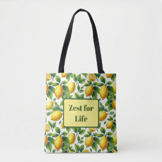 Zest for Life Lemons Tote Bag