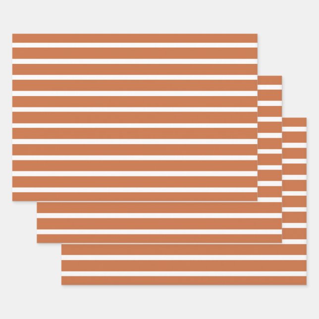 Zest Neutral Stripes Wrapping Paper Sheets (Set)