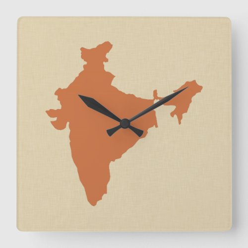 Zest Spice Moods India Square Wall Clock