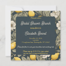 'Zest Wishes' Lemon Bridal Shower Invitation