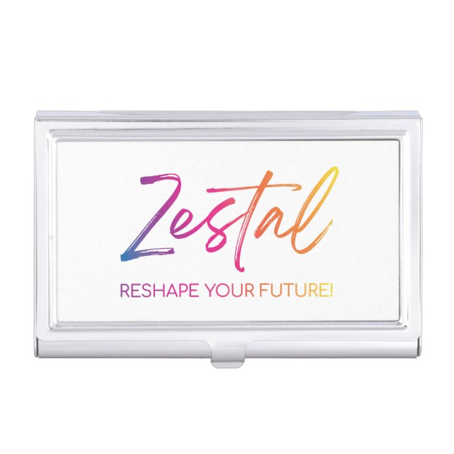 Zestal - Reshape Your Future! Business Card Case (Front)