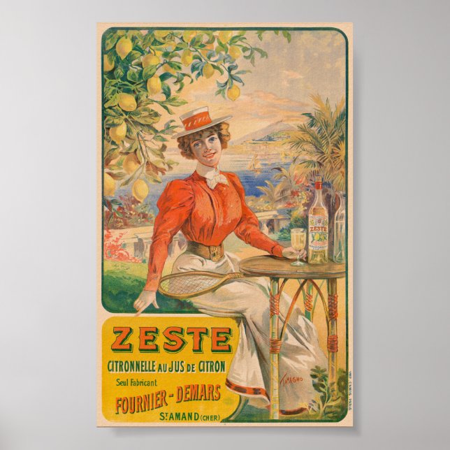 Zeste Citronnelle Vintage Poster 1904 (Front)
