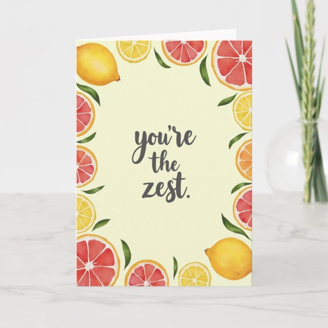 Zestful Mothers Day Citrus Art Card (Front)