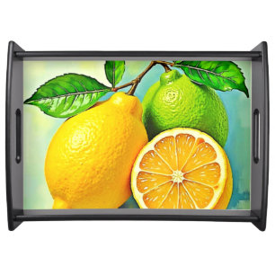 Zesty Citrus Burst of Sunshine Design Serving Tray