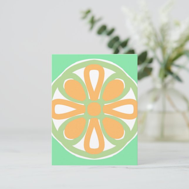 Zesty citrus RSVP card (Standing Front)