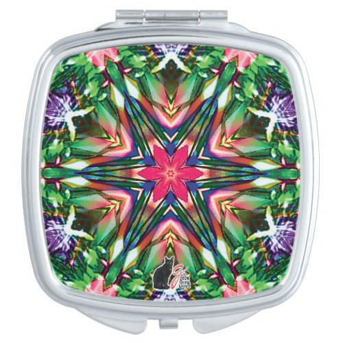 Zesty Kaleidoscope Compact Mirror
