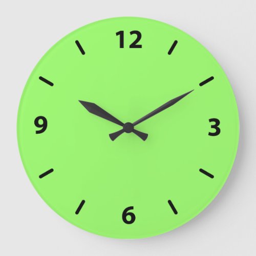 Zesty Key Lime Color Large Clock