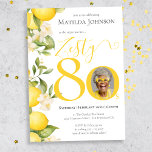 Zesty Lemon Photo Fun 80th Birthday Party Invitation<br><div class="desc">Zesty Lemon Photo Fun 80th Birthday Party Invitation. Ignite your celebration with our Zesty Lemon Adult Milestone Birthday Party theme! Bursting with energy and vibrancy, this lively design sets the stage for a fun-filled gathering. From the spirited hues of yellow to the playful accents, every detail exudes joy and excitement,...</div>