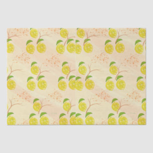Zesty lemon print tissue paper