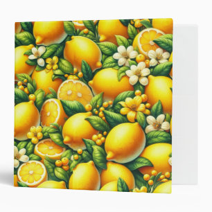 Zesty Lemon Whirl: A Citrus Symphony 3 Ring Binder