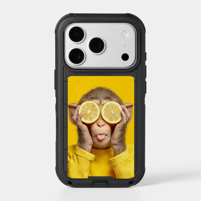  Zesty Monkey - Funny Lemon Eye Monkey Phone Case (Back)