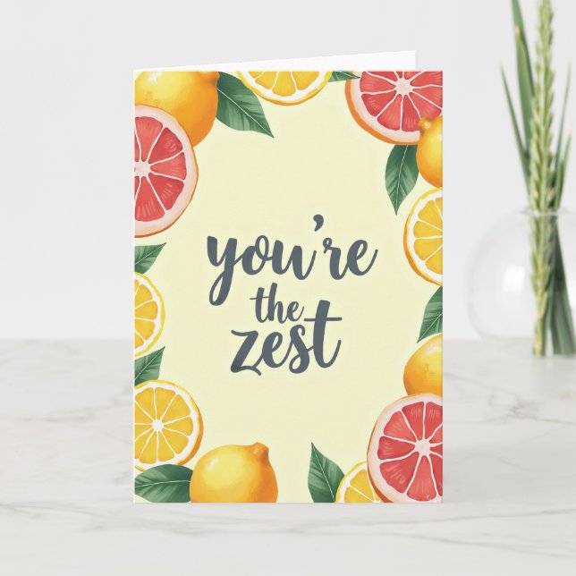Zesty Mothers Day Fruit Card (Front)