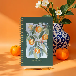 Zesty Orange Citrus Tree Botanical Fruit Orchard Planner