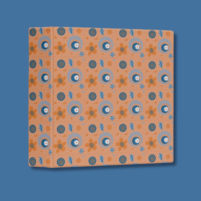 Zesty Summer Floral Pattern 3 Ring Binder (Creator Uploaded)