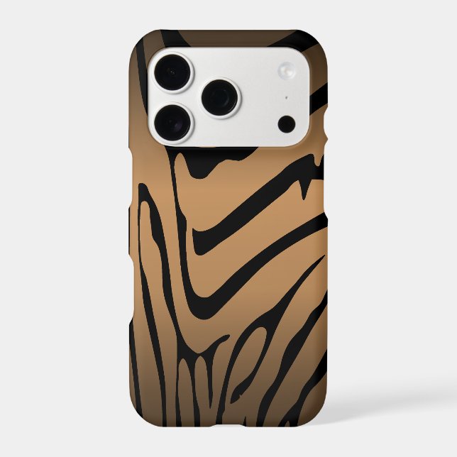 Zesty Zebra Brown  Iphone Case (Back)