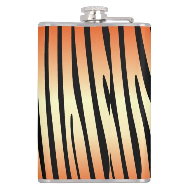 Zesty Zebra Orange Flask (Back)