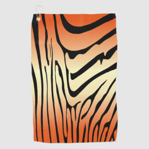 Zesty Zebra Orange Golf Towel
