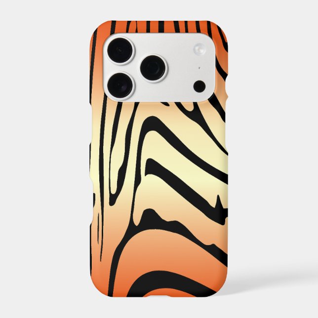 Zesty Zebra Orange Iphone Case (Back)
