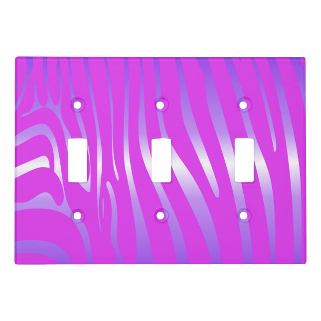 Zesty Zebra Pink Light Switch Cover (Front)