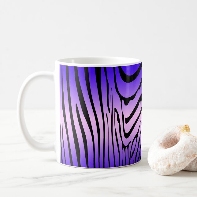 Zesty Zebra Purple Coffee Mug (With Donut)
