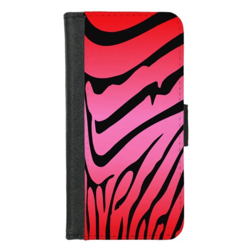 Zesty Zebra Red  iPhone 87 Wallet Case