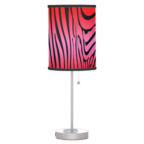 Zesty Zebra Red  Table Lamp