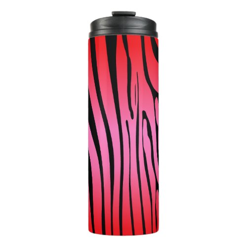 Zesty Zebra Red  Thermal Tumbler