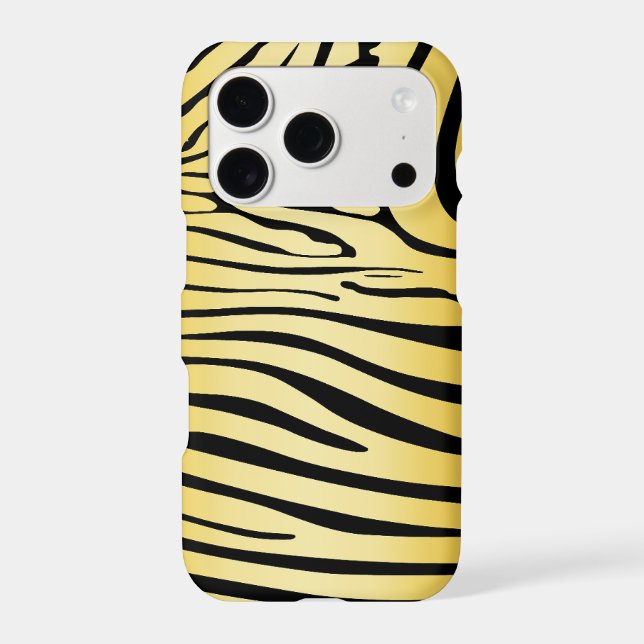 Zesty Zebra Yellow Iphone Case (Back)