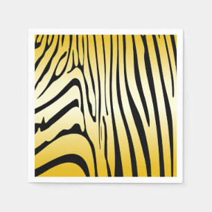 Zesty Zebra Yellow Napkins
