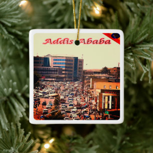 zET006 ADDIS ABEBA, Bustling Center, Ceramic Ornament