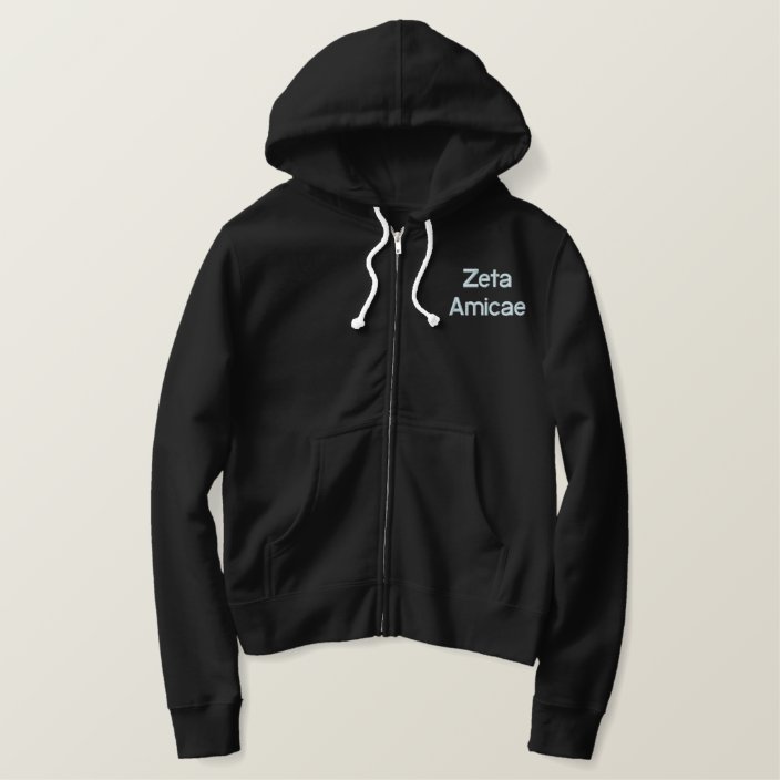 Zeta Amicae Embroidered Hoodie | Zazzle.com