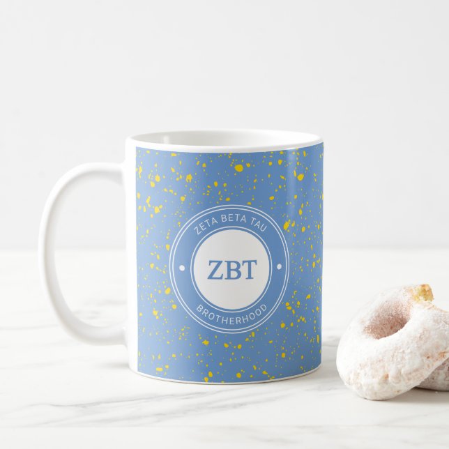 Zeta Beta Tau | Badge Coffee Mug (With Donut)