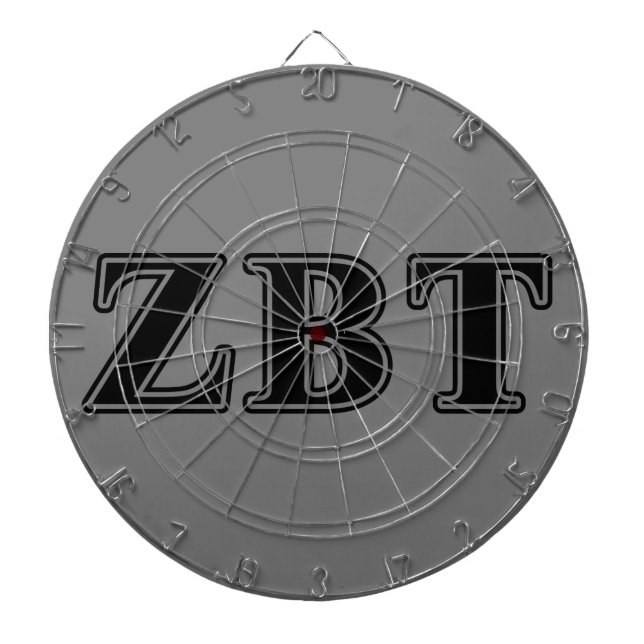 Zeta Beta Tau Black Letters Dartboard (Front)