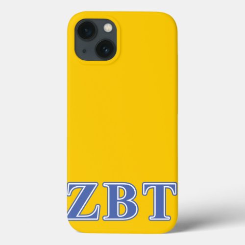 Zeta Beta Tau Blue Letters iPhone 13 Case