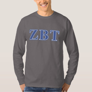 Zeta Beta Tau Blue Letters T-Shirt