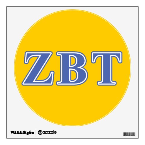 Zeta Beta Tau Blue Letters Wall Sticker