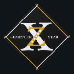Zeta Chi Graduation Cap Topper<br><div class="desc">Customize a graduation topper with the Semester and Year of your crossing into the ZX fraternity!</div>